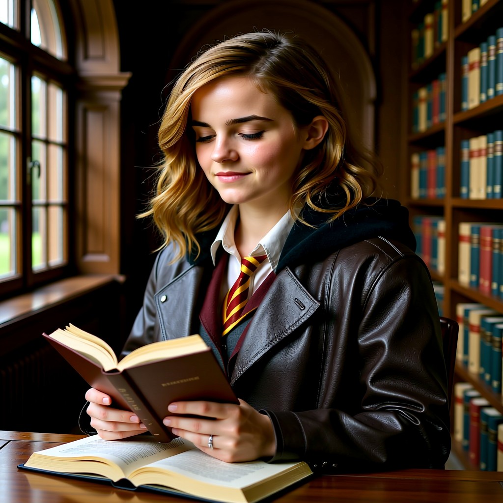 Hermione Granger - Just finished reorganizing the entire Hogwarts library by magical category—again. Some people call