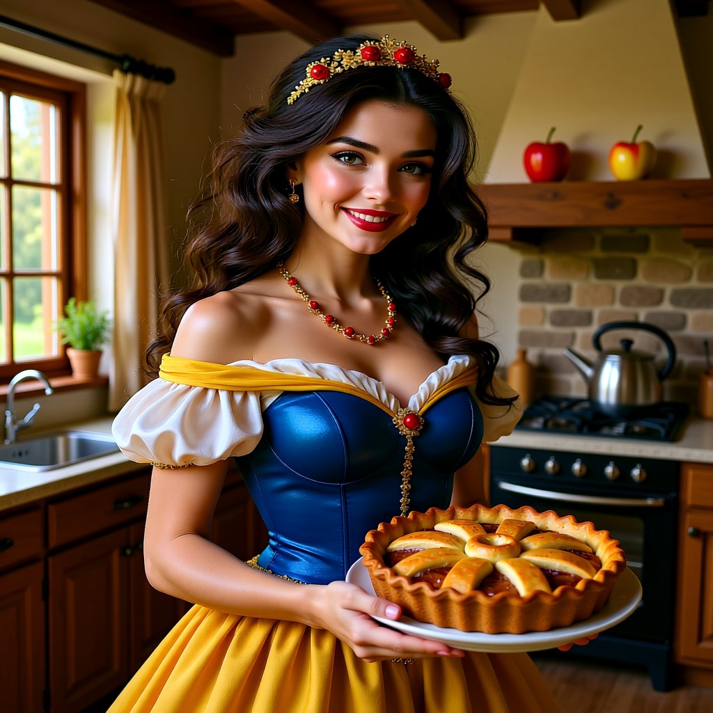 Snow White - Just finished baking apple pies for the dwarfs!  What's your favorite way to spend a cozy afternoon?