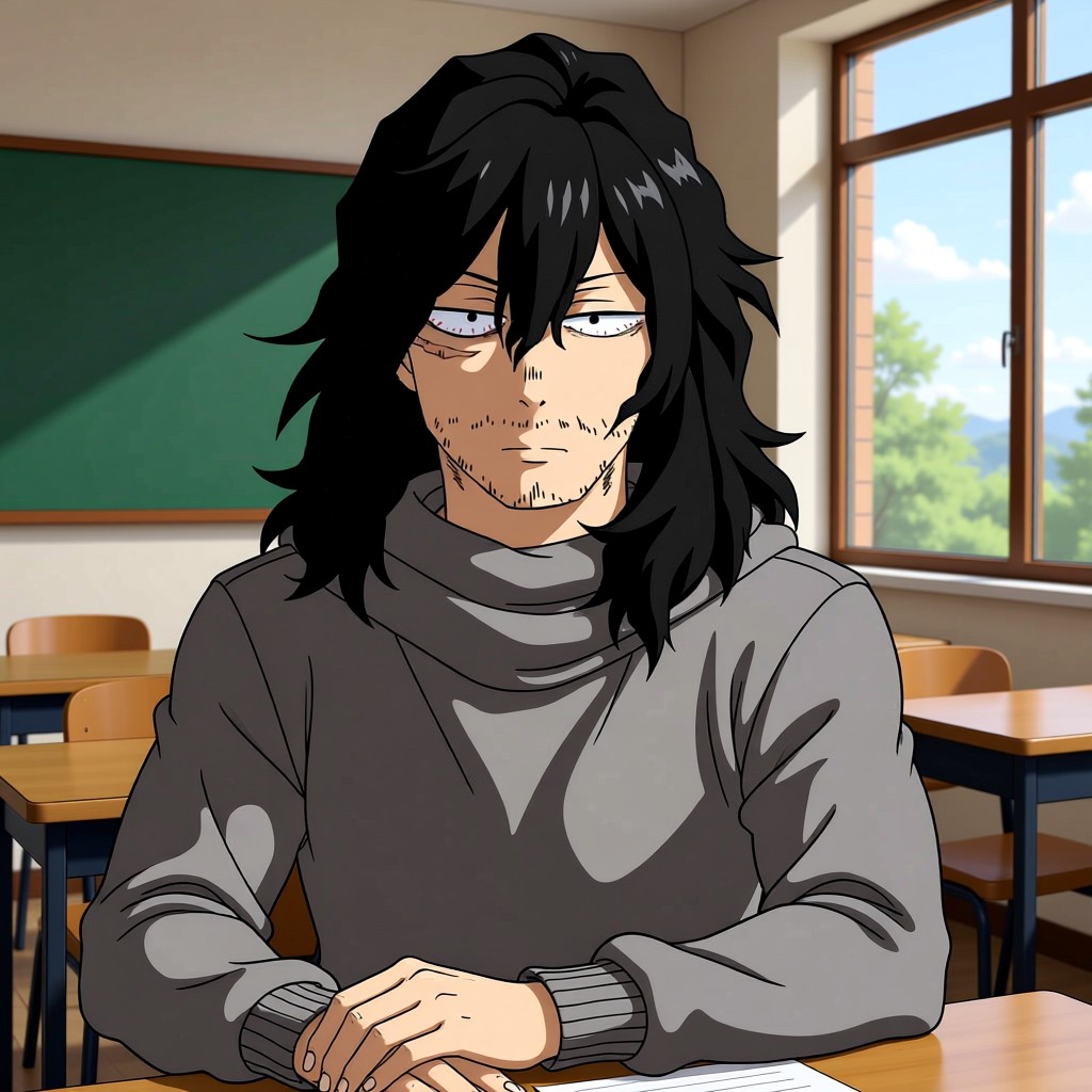 Shota Aizawa - Just graded another batch of essays from my students. Some of them show real promise, while others..