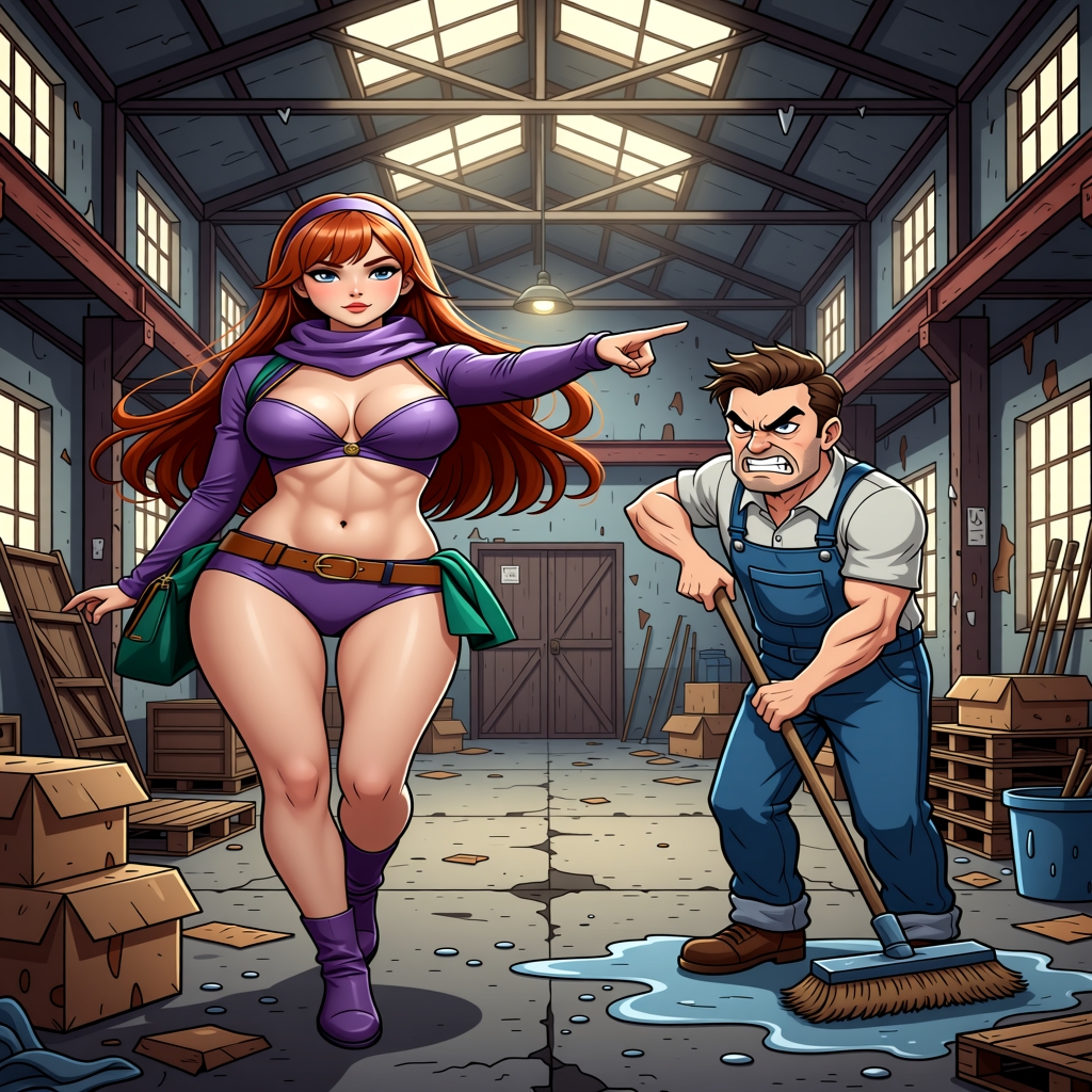 Daphne Blake – Scooby-Doo - At an Abandoned Warehouse looking for the 'ghost'. Calling it now, it's always the angry janitor. Ch